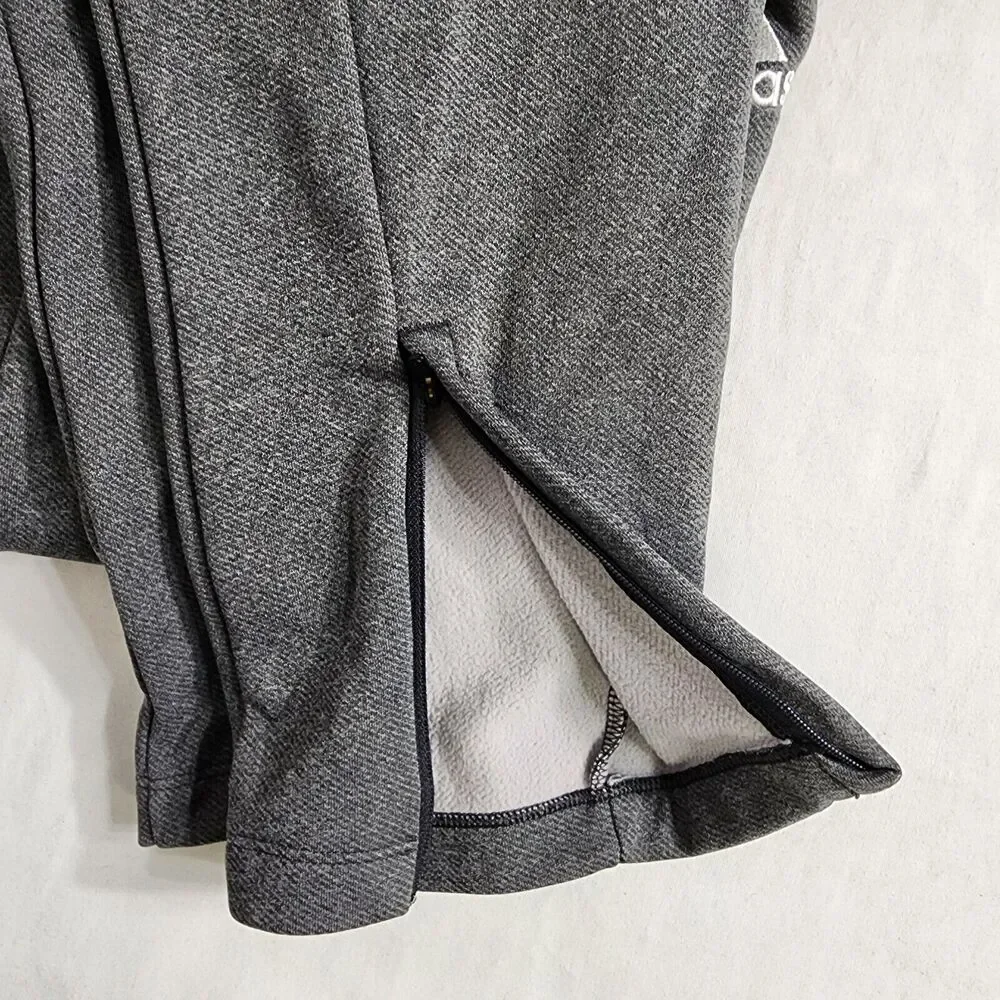 Adidas Sweatpants Mens Small Game And Go Tapered Zip Leg Gray Drawstring GT0061
